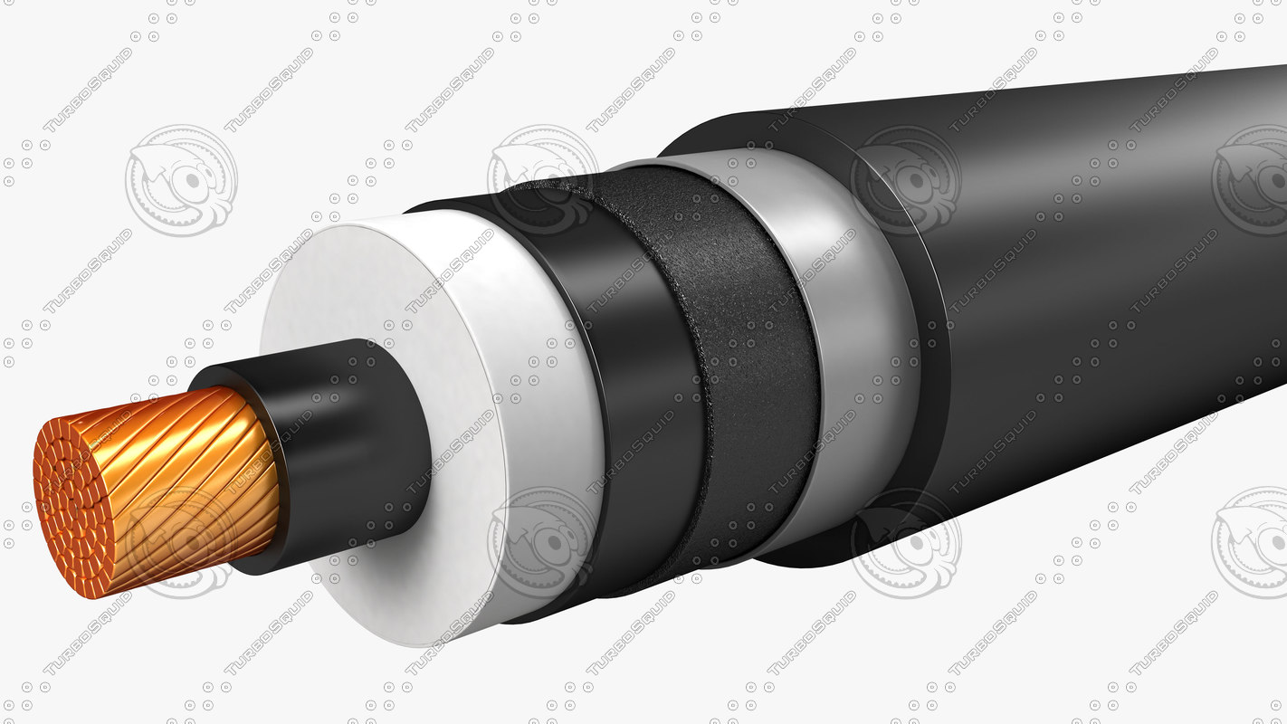 electrical cables voltage lead 3d model