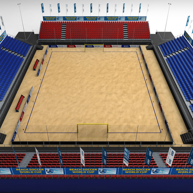 beach soccer stadium 3d model