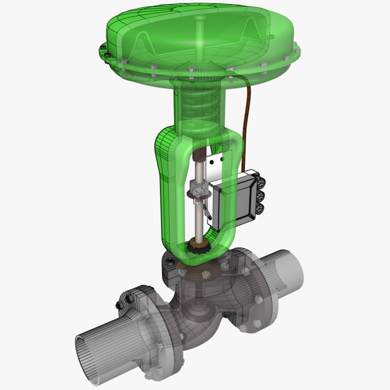 3d model of control valve 1