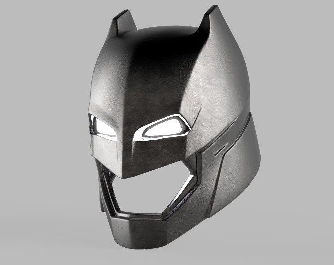 batman armor helmet v 3d model