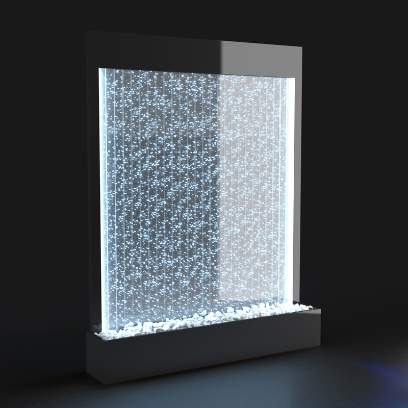 decorative water panel air bubbles 3d model