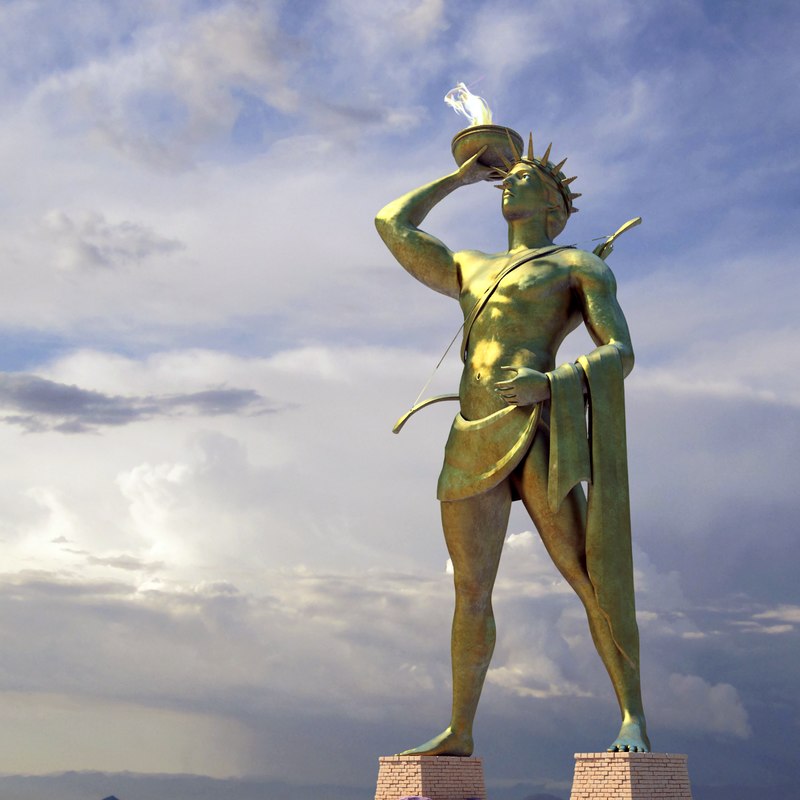 ancient colossus rhodes 3d max