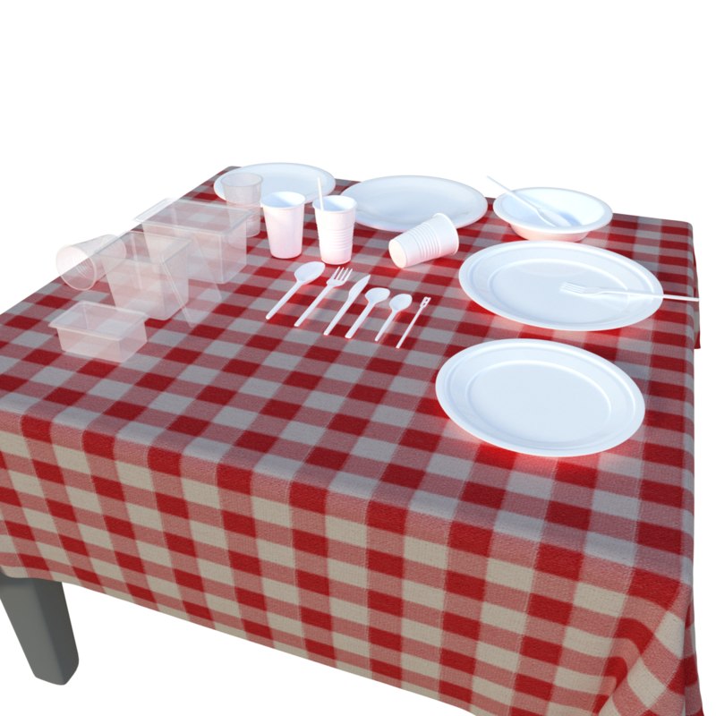 fbx plastic disposable tableware set