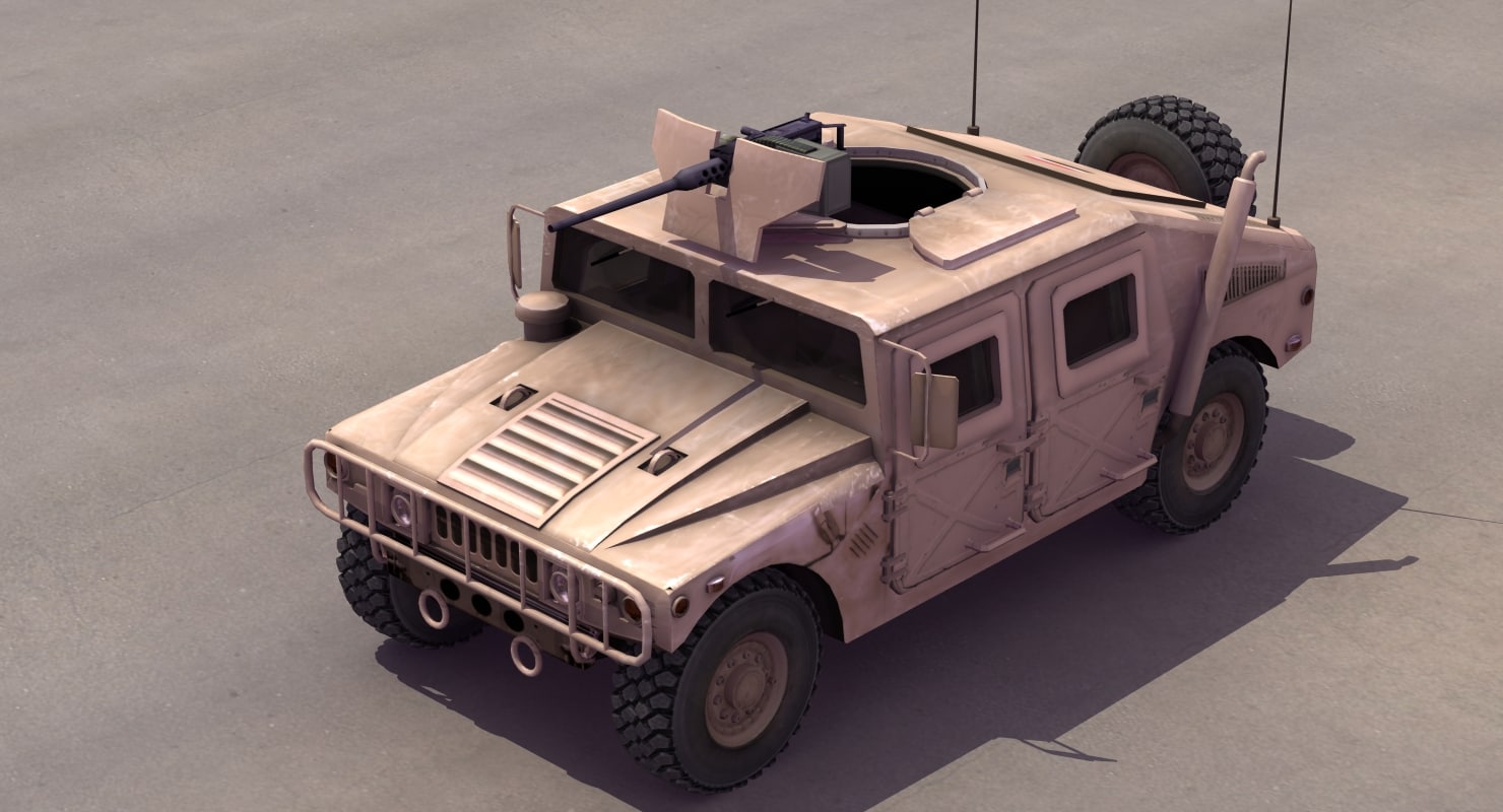 hmmwv hummer jeep egyptian 3d model