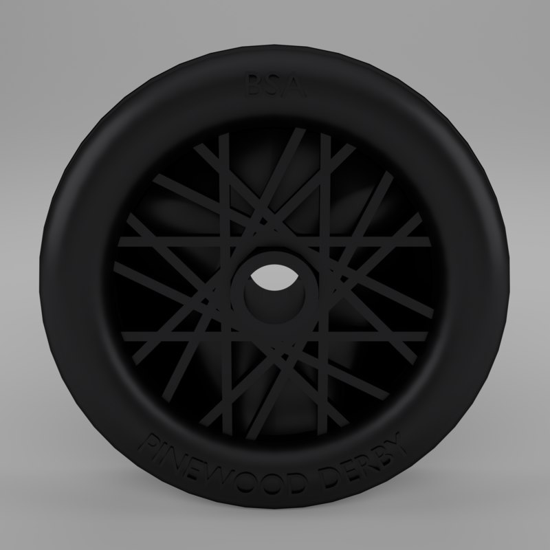 3D 3ds derby pinewood wheel