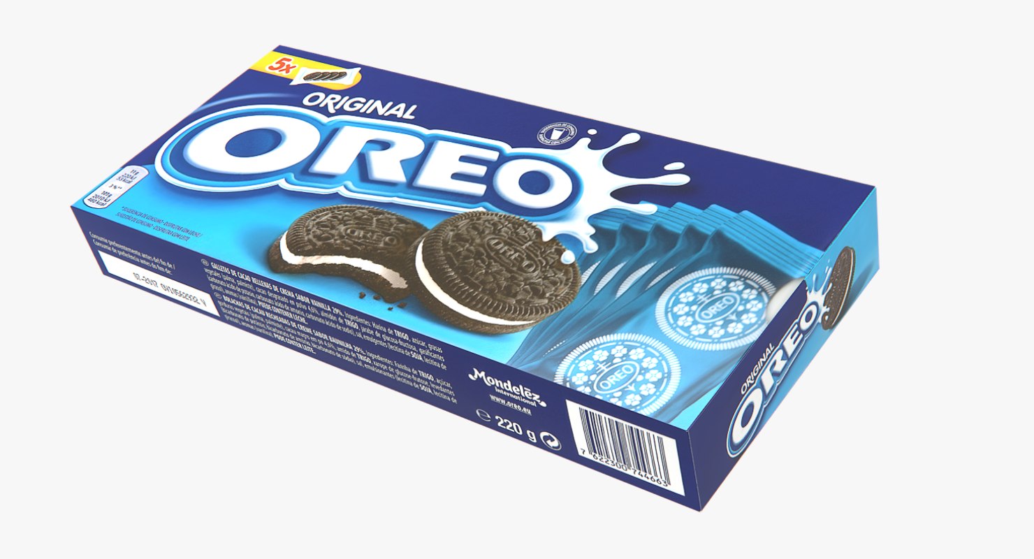3D fbx oreo box cookie