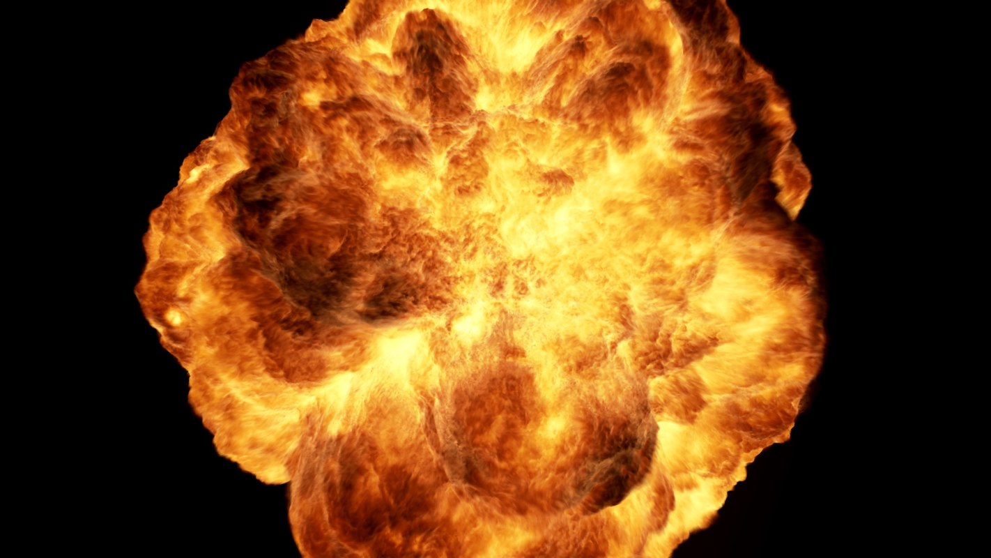 3D max explosion fire fireball