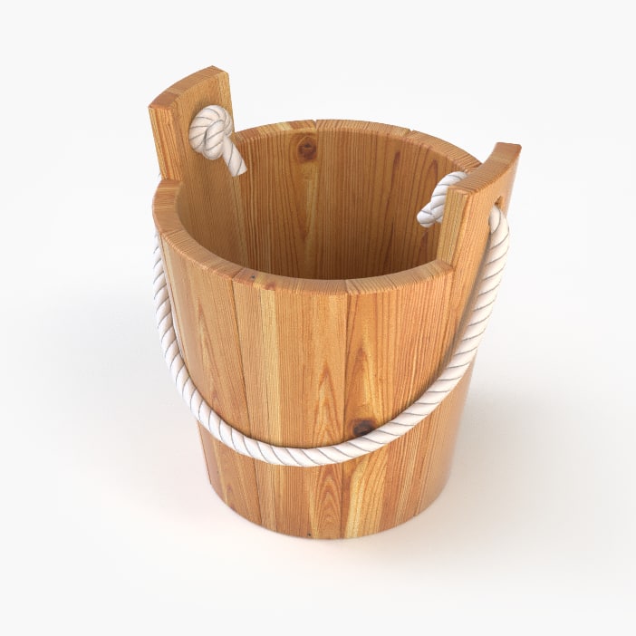 small wooden bucket max free