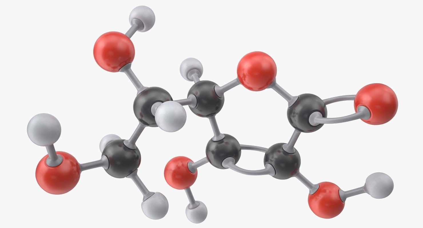 3D max molecule vitamin c