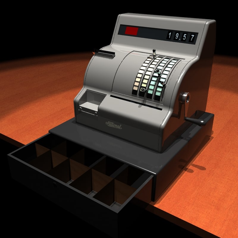 3D max Cash Register Counter