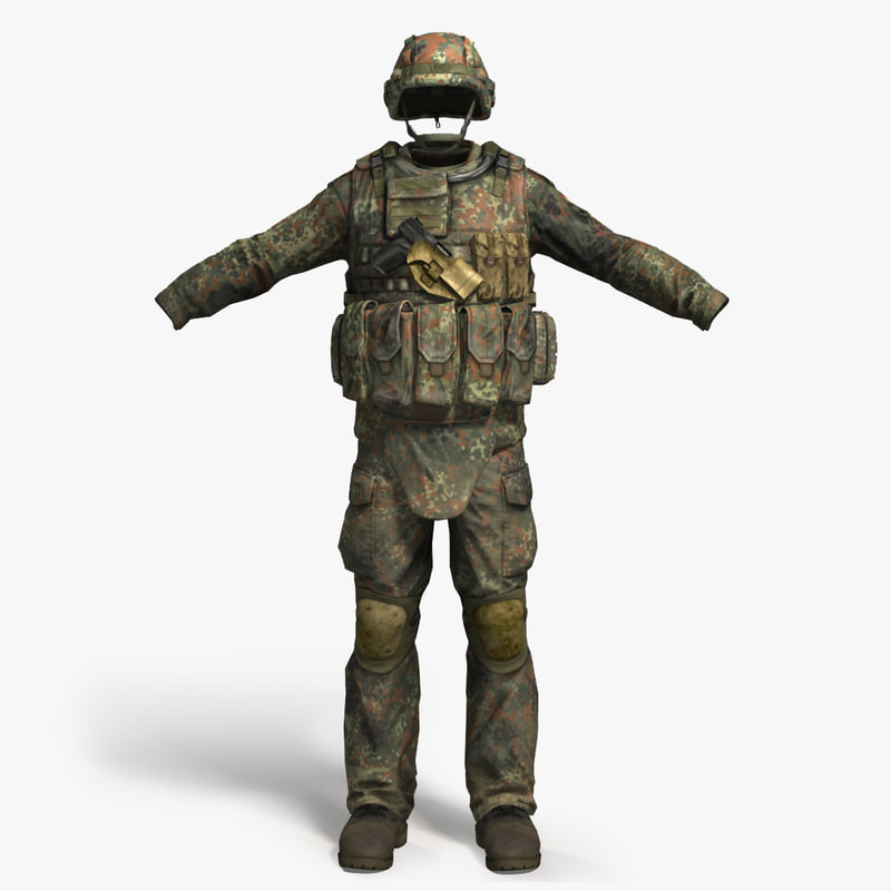 3D obj Soldier Bundeswehr German