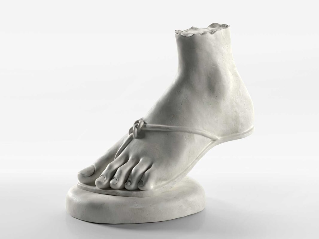 3D c4d Foot Sculpture decor