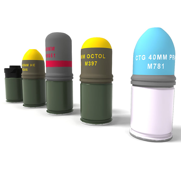 m79 grenade launcher ammo 3d c4d