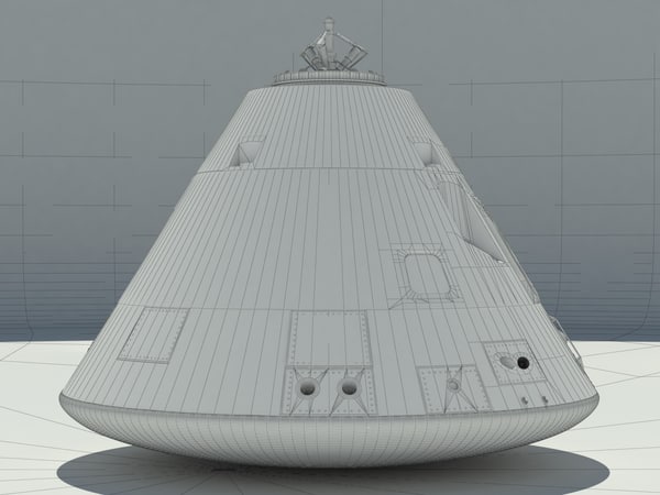 3d apollo command module model