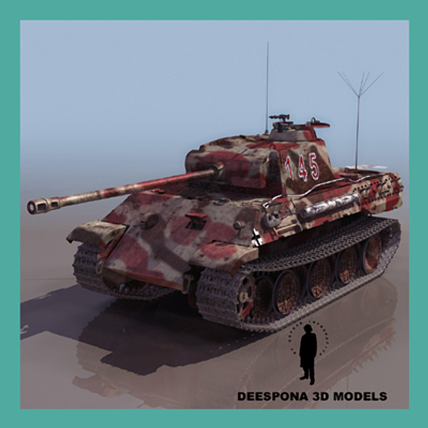 3d model panzer v ausf panther