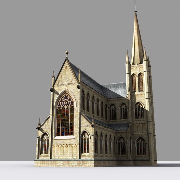 medieval church gothic 3d model