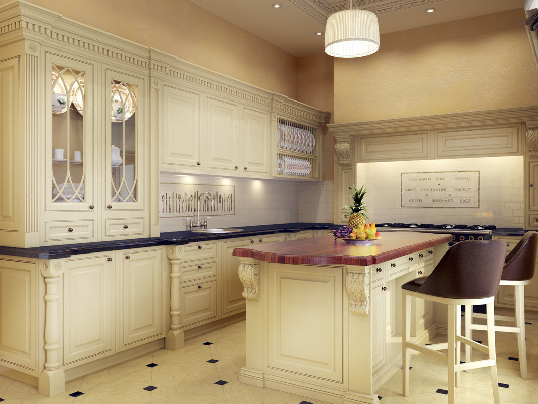 3d model classic kitchen 3d model classic kitchen on Kitchen Model
id=87703