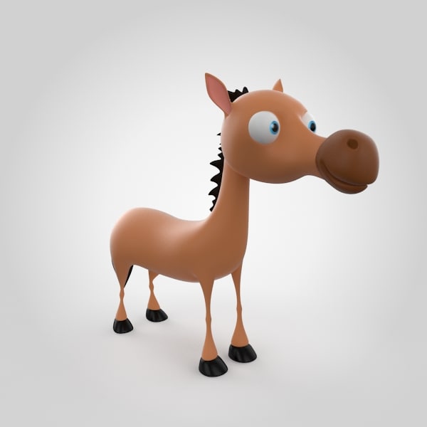 cartoon horse 3d models